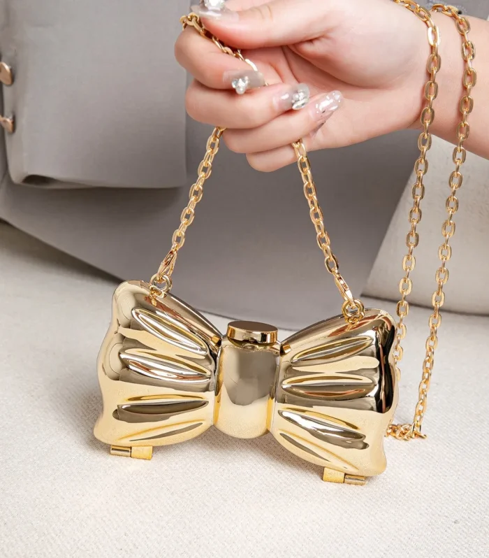 Golden Evening Bag Purses and Handbags Luxury Designer shoulder bags funny shape Party Wedding Round Acrylic Shiny Clutch purse