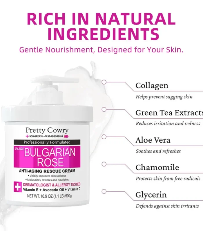 500g Body Lotion Spa Grade Formula Deep Hydration Firming Non-Greasy Fast Absorbing Nourishes and Softens Skin for All Skin Type