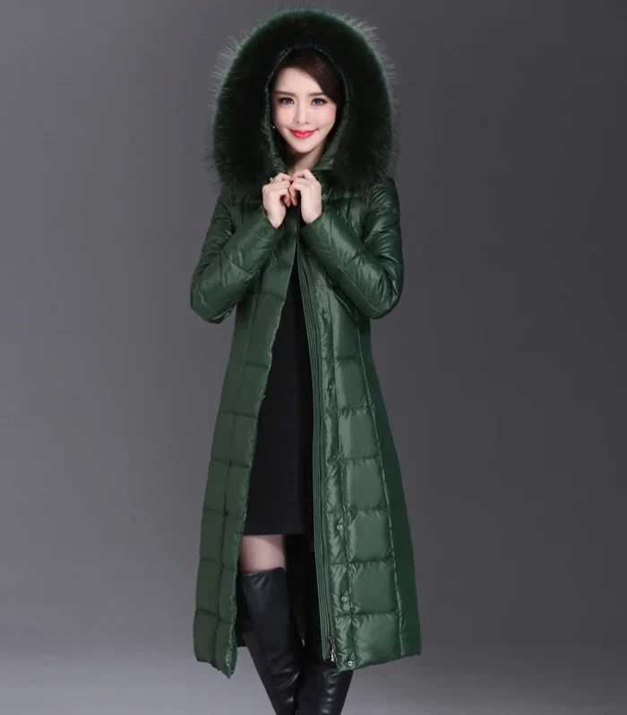Shengyu Boya Over-The-Knee Long down Jacket for Middle-Aged and Elderly Ladieswears, Women's Jacket, Thickened Slimming Outerwear, New