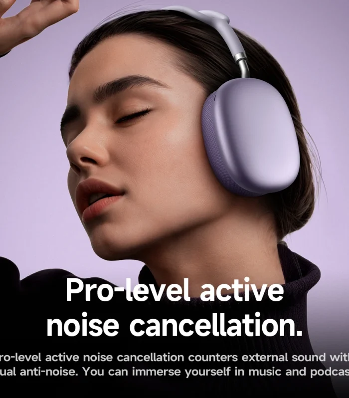 HOCO W65 Plus ANC Noise Reduction Bluetooth Headphones Over The Ear Wireless Big Earphone Hifi Sounds Sport Headsets With Button