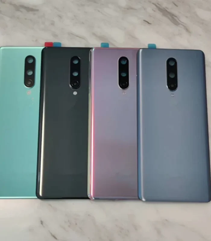 Oneplus8 Housing For Oneplus 8 One Plus 6.55" Glass Battery Back Cover Repair Replace Door Phone Rear Case + Camera Lens